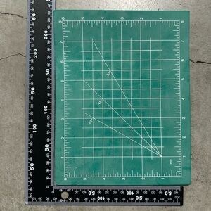 Green Cutting Mat with Measurement Grid